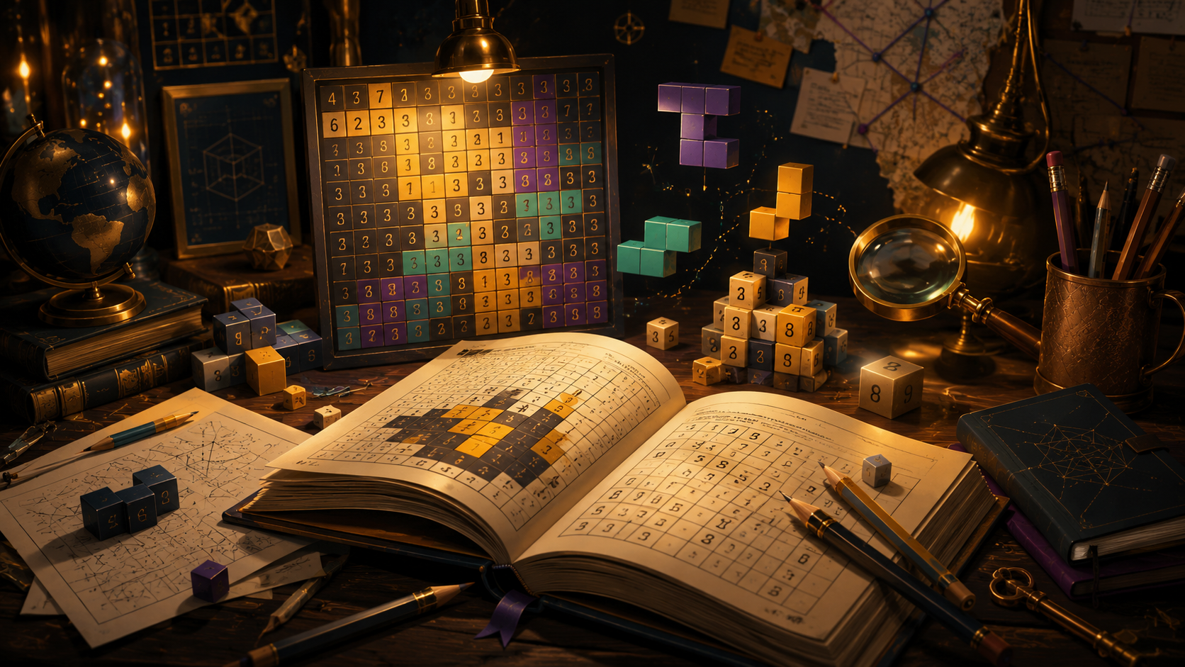 Puzzle books illustration for Nico's World